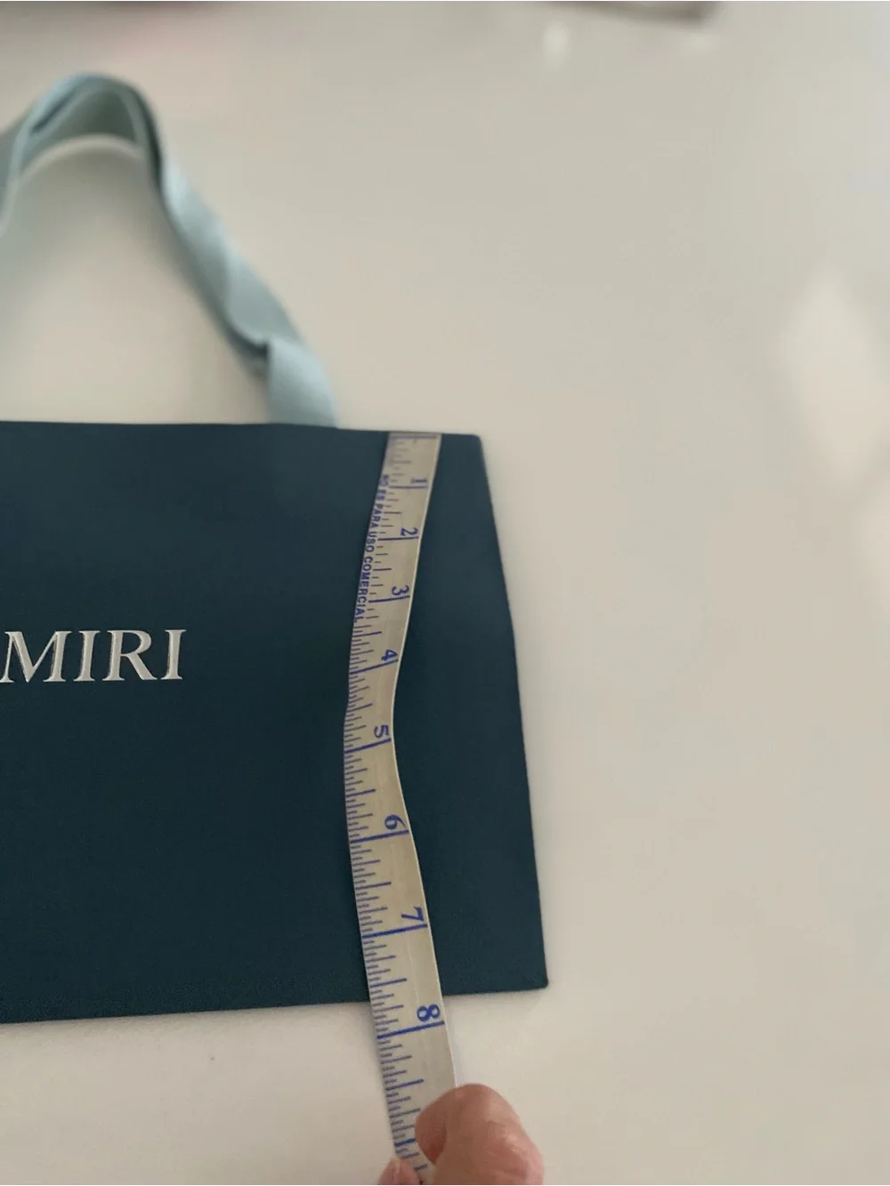 AMIRI Navy Blue & Light Blue Branded Gift Bag